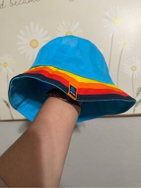 ALDI Blue Rainbow Stripe Bucket Hat for Men